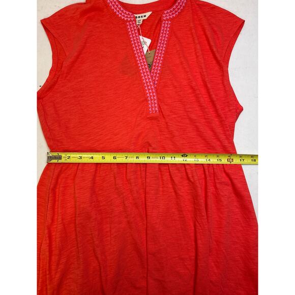 Boden Chloe Embroidered Short Dress in size 12. Brand new never worn. Jam Red - Picture 10 of 10